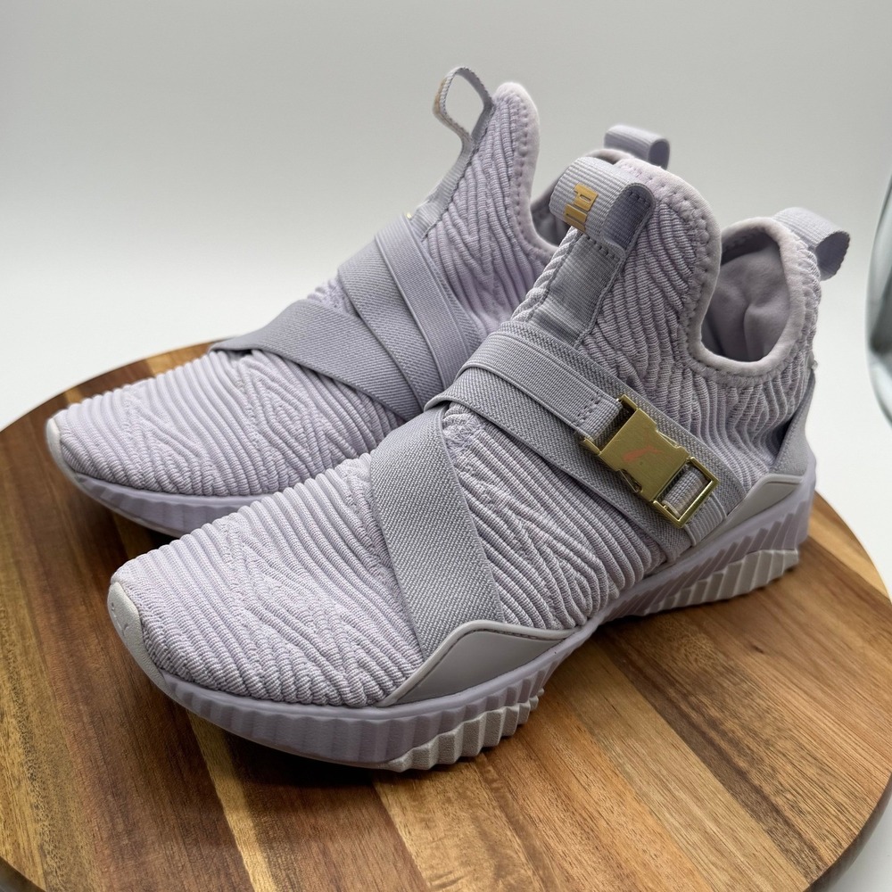 Puma Defy Mid Buckle Lavender Women's 5C UK 4 Purple Gold Training Sneakers 0809